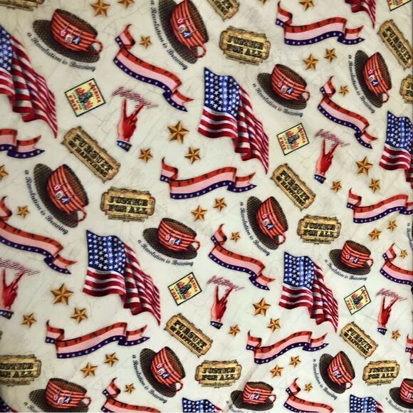 Pursuit of Happiness by Kate Ward Thacker Americana Patriotic Fabric 1 Yard - Picture 1 of 13